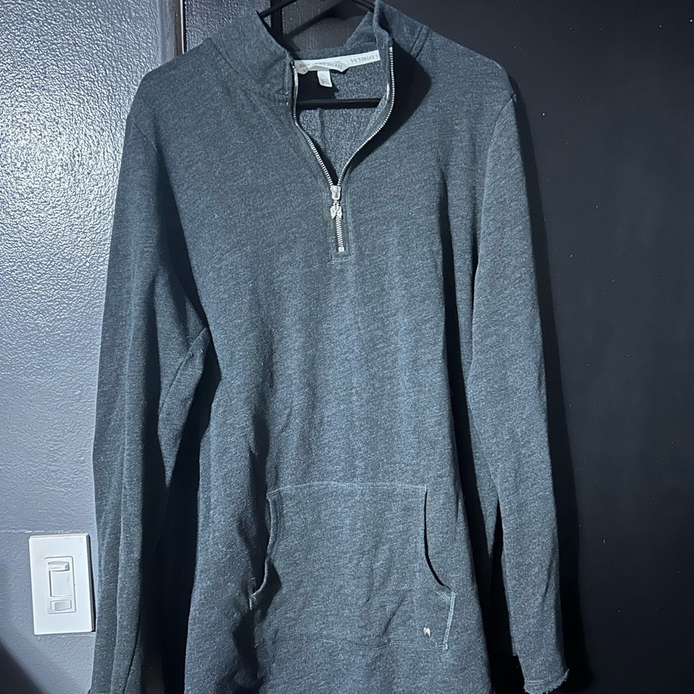 Victoria Secret Gray Half-Zip Sweater
